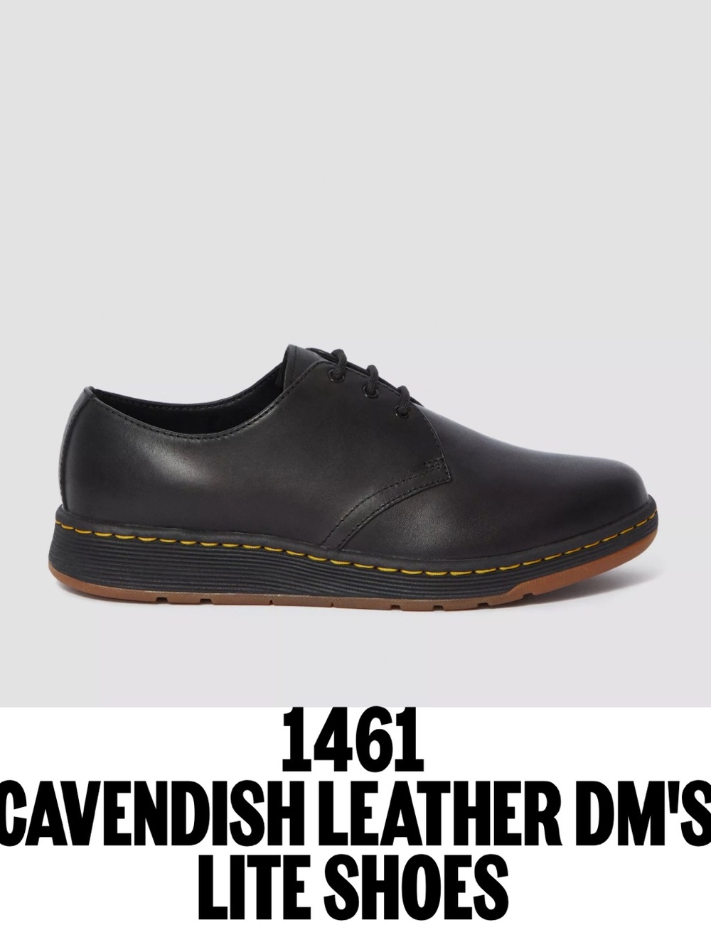 Dr. Martens 1461 CAVENDISH LEATHER LITE SHOES Size 8